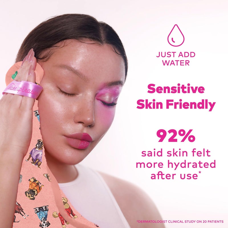 Makeup Eraser The Original MakeUp Eraser PRO, Effortlessly Remove All Makeup Using Only Water, Including Waterproof Mascara, Eyeliner, Foundation, Lipstick, Sunscreen,and More! Puppy, 1ct. - Image 3